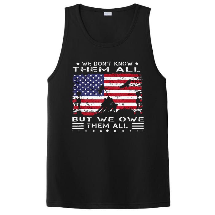 We Dont Know Them All But We Owe Them All Veterans Day Flag PosiCharge Competitor Tank