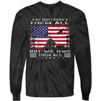 We Dont Know Them All But We Owe Them All Veterans Day Flag Tie-Dye Long Sleeve Shirt