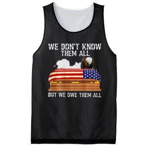 We Dont Know Them All But We Owe Them All 4th Of July Back Mesh Reversible Basketball Jersey Tank