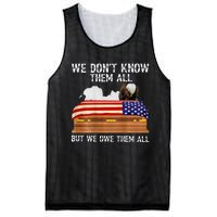 We Dont Know Them All But We Owe Them All 4th Of July Back Mesh Reversible Basketball Jersey Tank