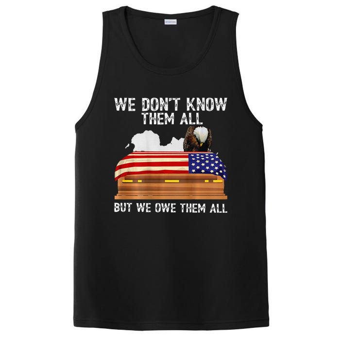 We Dont Know Them All But We Owe Them All 4th Of July Back PosiCharge Competitor Tank