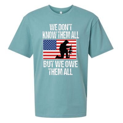 We Dont Know Them All But We Owe Them All Sueded Cloud Jersey T-Shirt