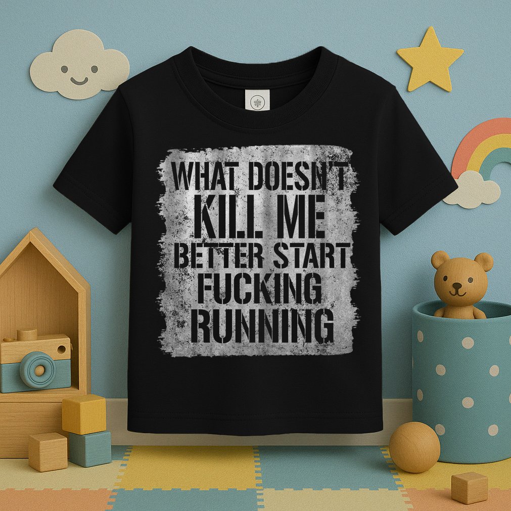 What Doesn't Kill Me Better Start Fucking Running Toddler T-Shirt