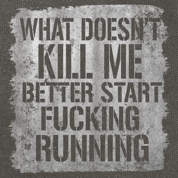 What Doesn't Kill Me Better Start Fucking Running Cotton Canvas Backpack