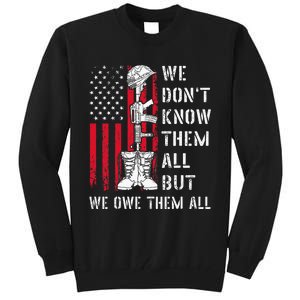 We DonT Know Them All But We Owe Them All Veterans Day Flag Tall Sweatshirt