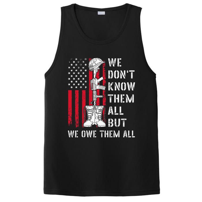 We DonT Know Them All But We Owe Them All Veterans Day Flag PosiCharge Competitor Tank