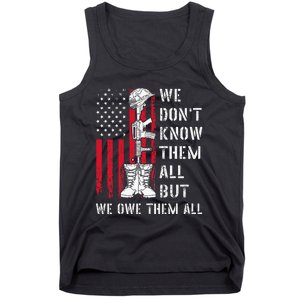 We DonT Know Them All But We Owe Them All Veterans Day Flag Tank Top