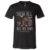 We DonT Know Them All But We Owe Them All Memorial Day V-Neck T-Shirt