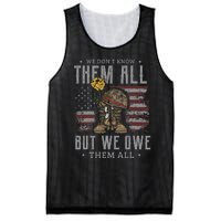 We DonT Know Them All But We Owe Them All Memorial Day Mesh Reversible Basketball Jersey Tank