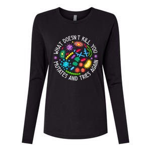 What DoesnT Kill You Mutates And Tries Again Lab Week 2024 Womens Cotton Relaxed Long Sleeve T-Shirt