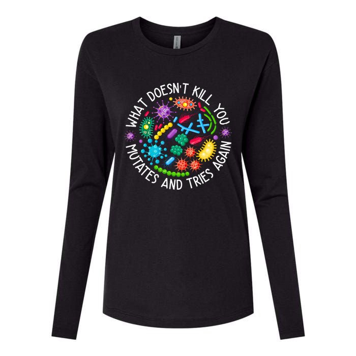 What DoesnT Kill You Mutates And Tries Again Lab Week 2024 Womens Cotton Relaxed Long Sleeve T-Shirt