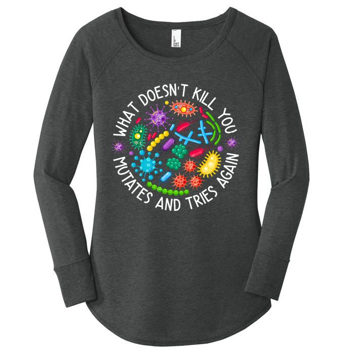 What DoesnT Kill You Mutates And Tries Again Lab Week 2024 Women's Perfect Tri Tunic Long Sleeve Shirt