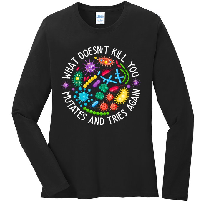 What DoesnT Kill You Mutates And Tries Again Lab Week 2024 Ladies Long Sleeve Shirt