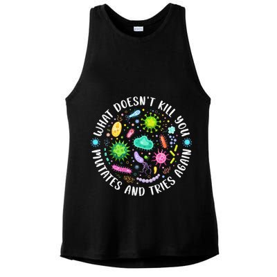 What DoesnT Kill You Mutates And Tries Again Funny Biology Ladies PosiCharge Tri-Blend Wicking Tank