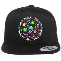 What DoesnT Kill You Mutates And Tries Again Funny Biology Flat Bill Trucker Hat