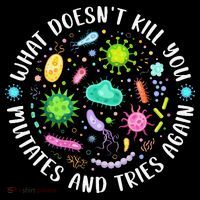 What DoesnT Kill You Mutates And Tries Again Funny Biology Short Acrylic Beanie