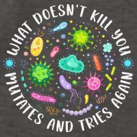 What DoesnT Kill You Mutates And Tries Again Funny Biology Vector Backpack