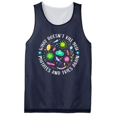 What DoesnT Kill You Mutates And Tries Again Funny Biology Mesh Reversible Basketball Jersey Tank