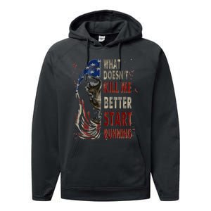 What doesn't kill me better start running Performance Fleece Hoodie