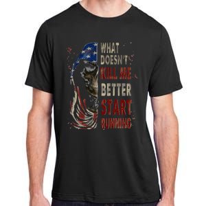 What doesn't kill me better start running Adult ChromaSoft Performance T-Shirt