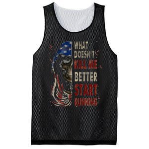 What doesn't kill me better start running Mesh Reversible Basketball Jersey Tank