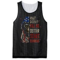 What doesn't kill me better start running Mesh Reversible Basketball Jersey Tank