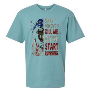 What doesn't kill me better start running Sueded Cloud Jersey T-Shirt