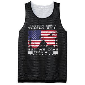 We Dont Know Them All But We Owe Them All Veterans Day Flag Mesh Reversible Basketball Jersey Tank