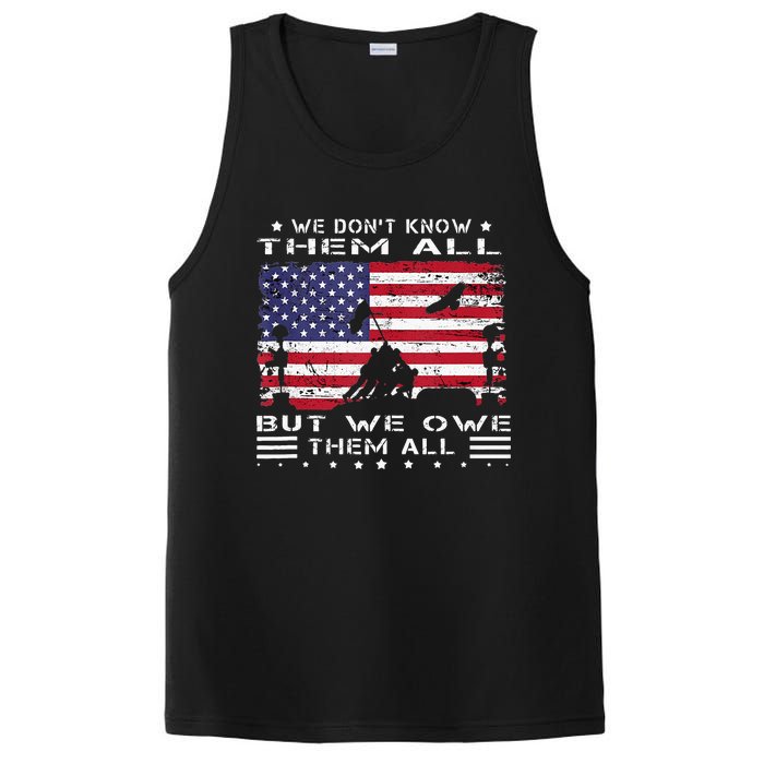 We Dont Know Them All But We Owe Them All Veterans Day Flag PosiCharge Competitor Tank