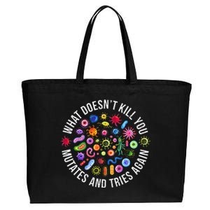 What DoesnT Kill You Mutates And Tries Again Science Cotton Canvas Jumbo Tote