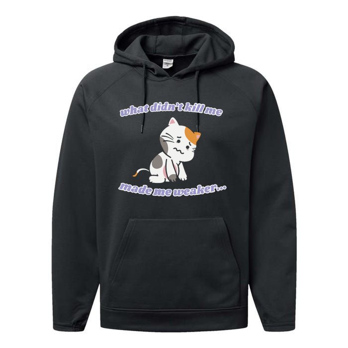 What Didnt Kill Me Made Me Weaker Performance Fleece Hoodie