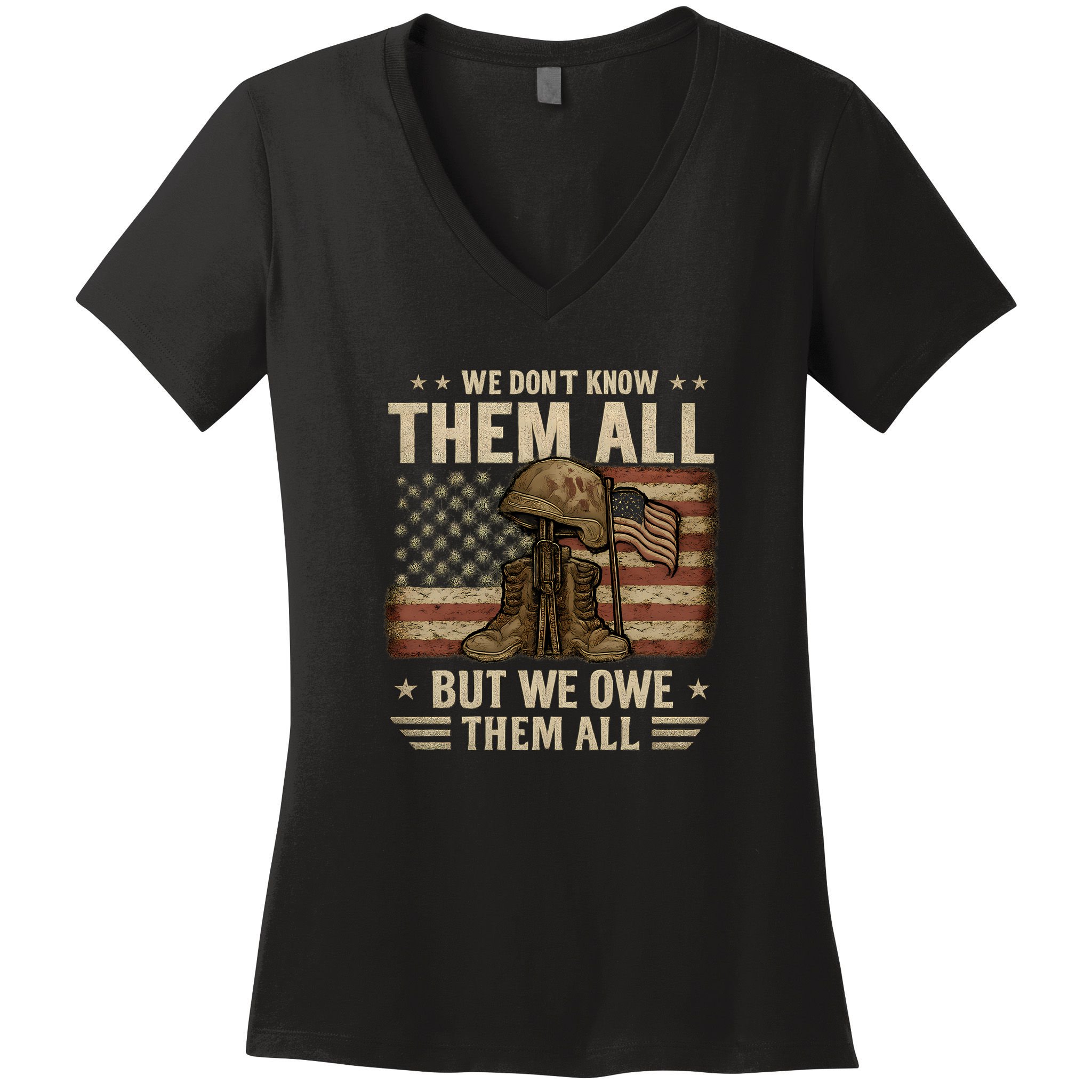 We Don't Know Them All But We Owe Them All Women's V-Neck T-Shirt