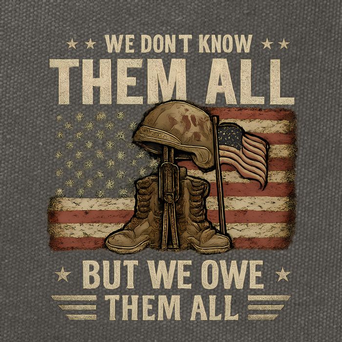 We Don't Know Them All But We Owe Them All Cotton Canvas Backpack