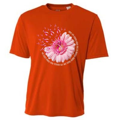 We Dont Know How Strong We Are Breast Cancer Daisy Ribbon Cute Gift Cooling Performance Crew T-Shirt