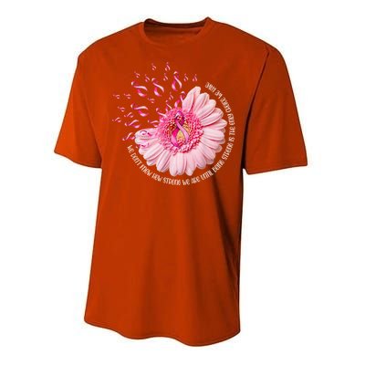 We Dont Know How Strong We Are Breast Cancer Daisy Ribbon Cute Gift Performance Sprint T-Shirt