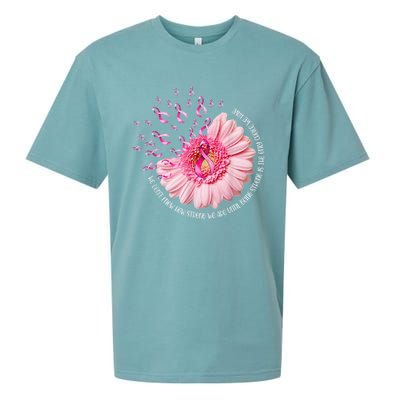 We Dont Know How Strong We Are Breast Cancer Daisy Ribbon Cute Gift Sueded Cloud Jersey T-Shirt