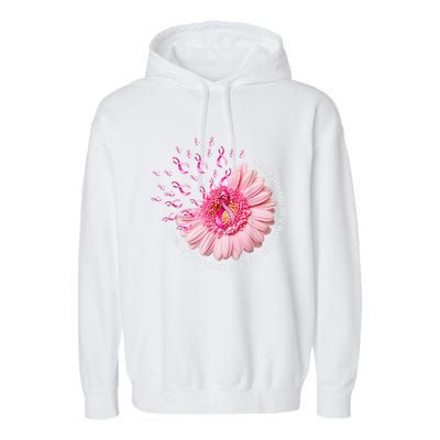 We Dont Know How Strong We Are Breast Cancer Daisy Ribbon Cute Gift Garment-Dyed Fleece Hoodie