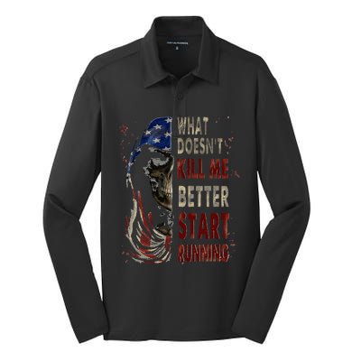 What Doesnt Kill Me Better Start Running Silk Touch Performance Long Sleeve Polo