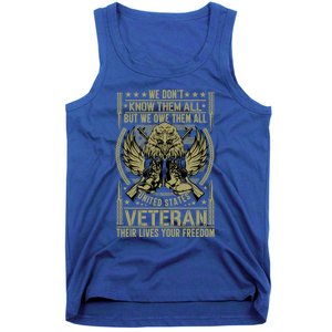 We Dont Know Them All But We Owe Distressed Veteran Gift Tank Top