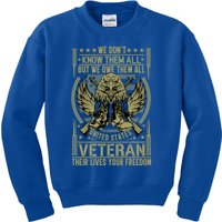 We Dont Know Them All But We Owe Distressed Veteran Gift Kids Sweatshirt