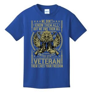 We Dont Know Them All But We Owe Distressed Veteran Gift Kids T-Shirt