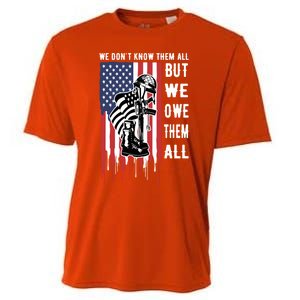 We Dont Know Them All But We Owe Them All Veterans Day Flag Great Gift Cooling Performance Crew T-Shirt