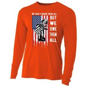 We Dont Know Them All But We Owe Them All Veterans Day Flag Great Gift Cooling Performance Long Sleeve Crew