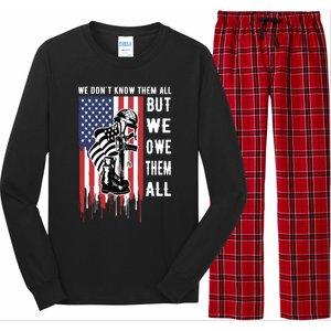 We Dont Know Them All But We Owe Them All Veterans Day Flag Great Gift Long Sleeve Pajama Set