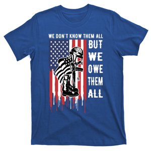 We Dont Know Them All But We Owe Them All Veterans Day Flag Great Gift T-Shirt