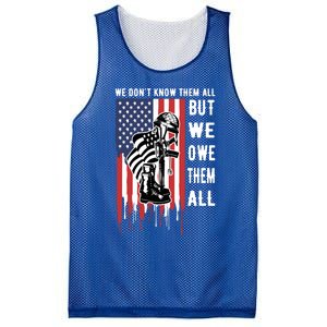 We Dont Know Them All But We Owe Them All Veterans Day Flag Great Gift Mesh Reversible Basketball Jersey Tank