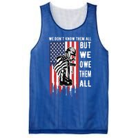 We Dont Know Them All But We Owe Them All Veterans Day Flag Great Gift Mesh Reversible Basketball Jersey Tank