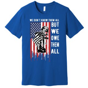 We Dont Know Them All But We Owe Them All Veterans Day Flag Great Gift Premium T-Shirt