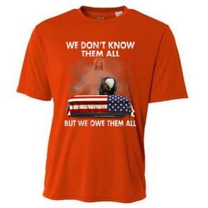 We Dont Know Them All But We Owe Them All Eagle Jesus Gift Cooling Performance Crew T-Shirt