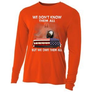 We Dont Know Them All But We Owe Them All Eagle Jesus Gift Cooling Performance Long Sleeve Crew